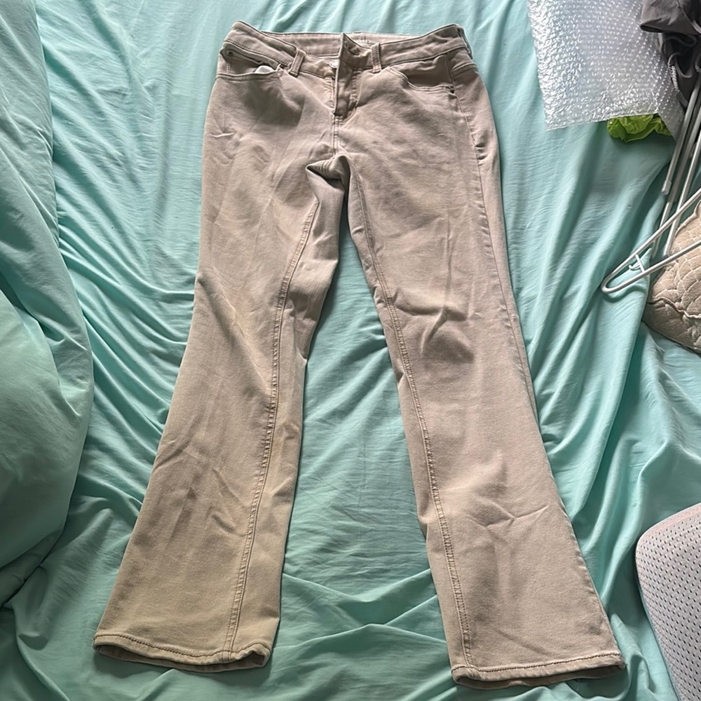 Women's Cream Bootcut Pants